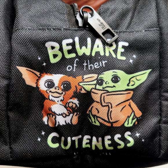NEW Gizmo & Grogu Baby Yoda Star Wars Lunch Bag Beware Cuteness Disney NWOT - Picture 6 of 7